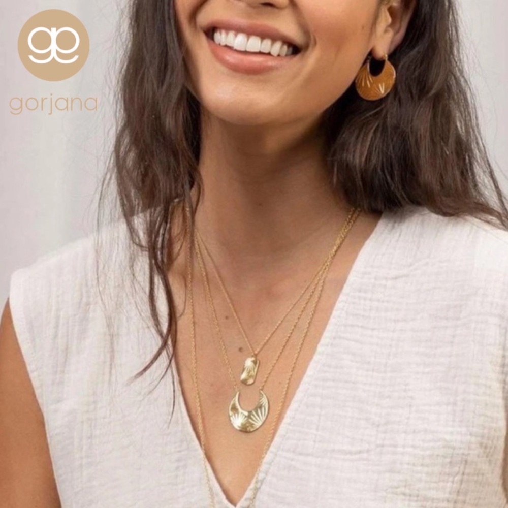 Gorjana Azul Crescent Necklace